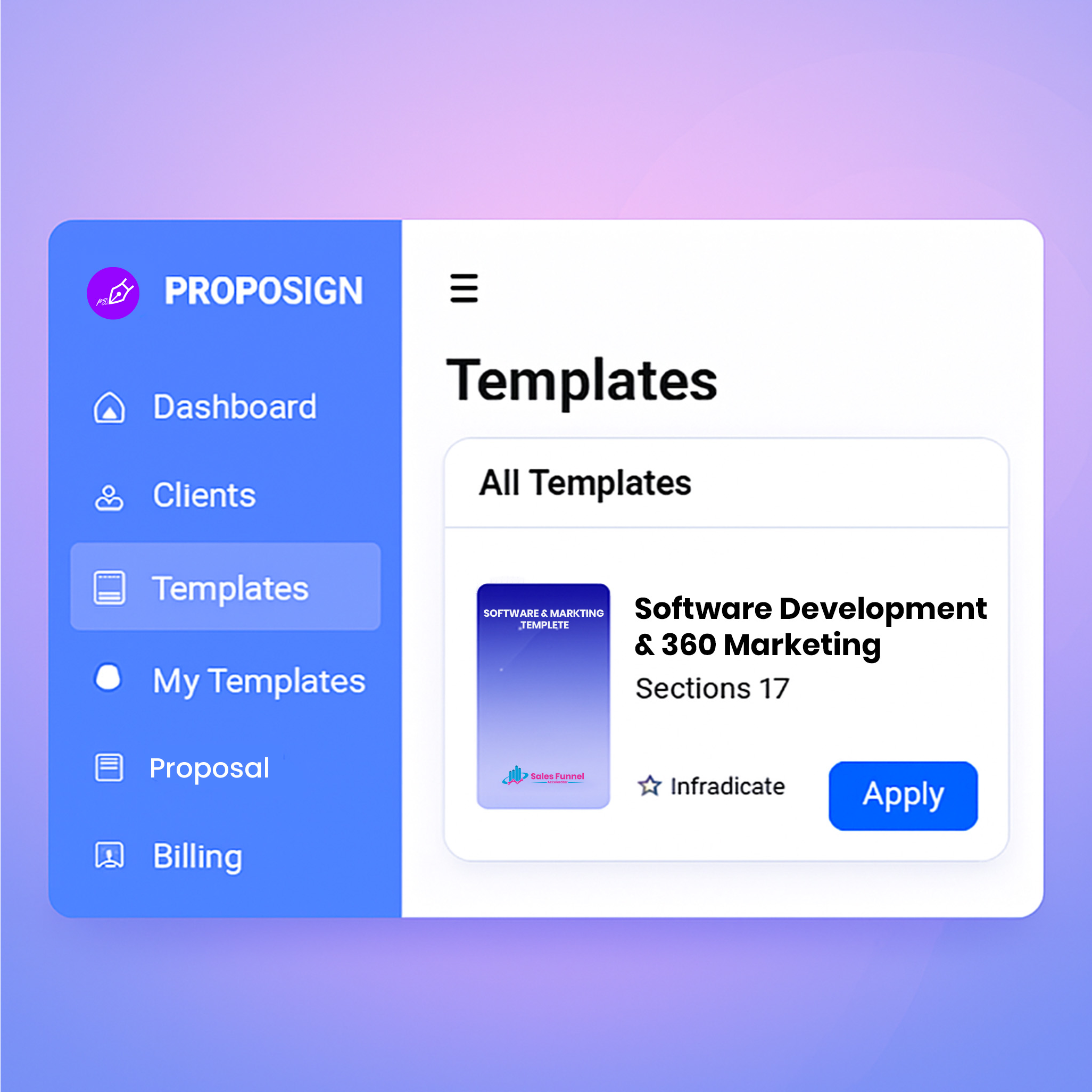 Choose a PropoSign template for a quick start